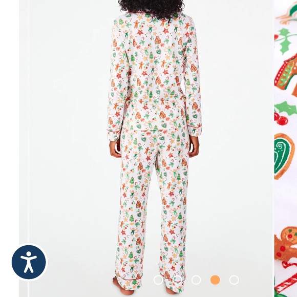 Gingerbread Party Long Sleeve Polo Pajamas (NWT) - Picture 4 of 8